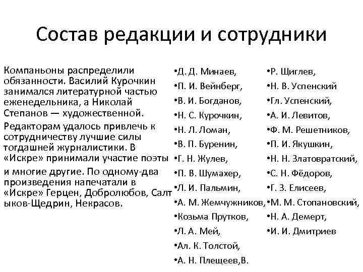 Редакция списка. Состав редакции журнала. Состав редакции. Кто входит в редколлегию.