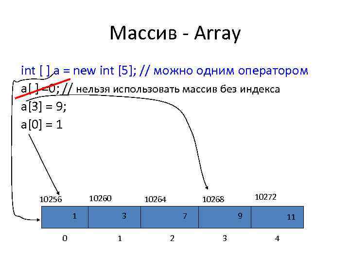 Используют массивы