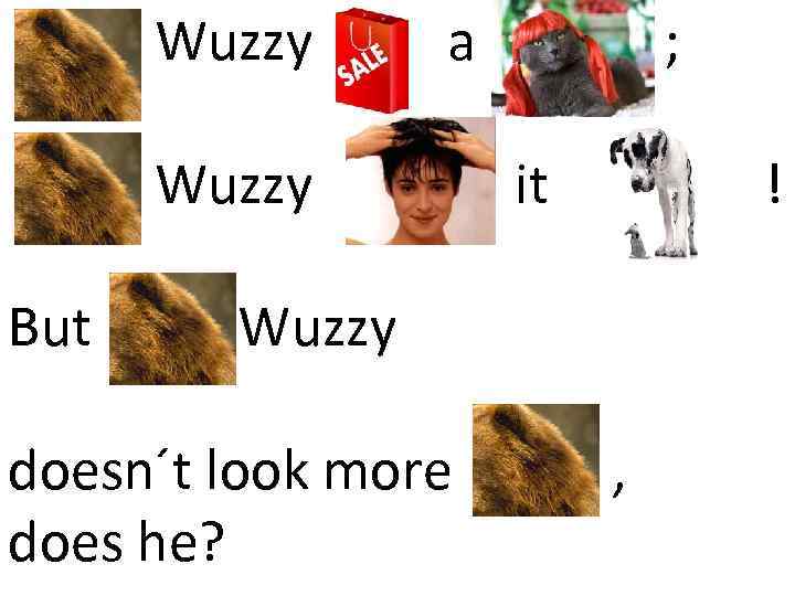 Fuzz Wuzzy a ; it But Fuzz Wuzzy doesn´t look more uzzy , does