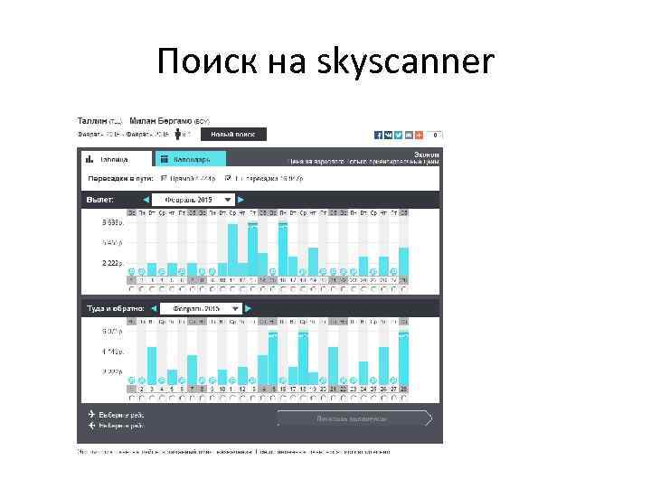 Поиск на skyscanner 