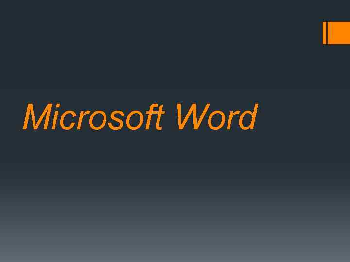 Microsoft Word 