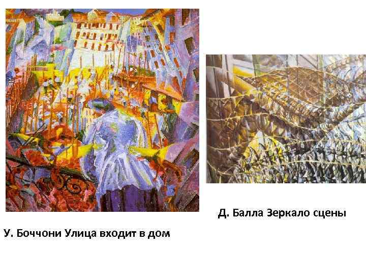 Д. Балла Зеркало сцены У. Боччони Улица входит в дом 