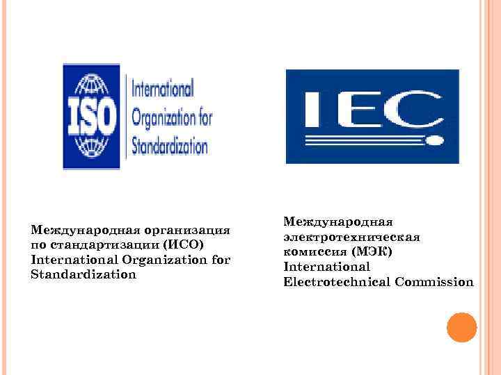 Международная организация по стандартизации. Международная организация ИСО. ИСО (International Organization for Standardization, ISO). Международные организации по стандартизации МЭК.