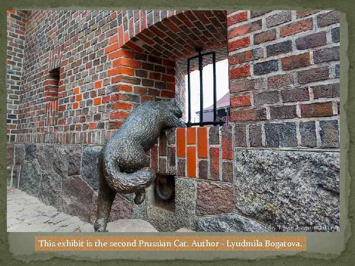 This exhibit is the second Prussian Cat. Author - Lyudmila Bogatova. 