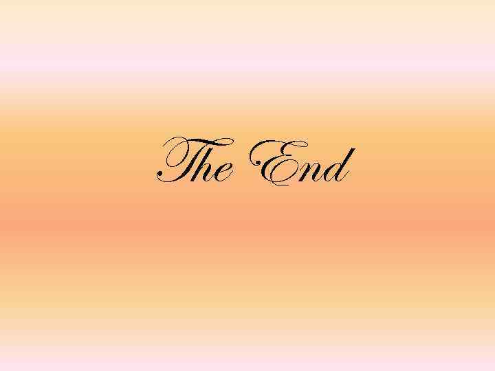 The End 