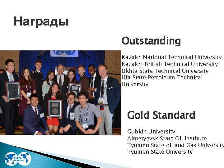 Награды Outstanding Kazakh National Technical University Kazakh-British Technical University Ukhta State Technical University Ufa