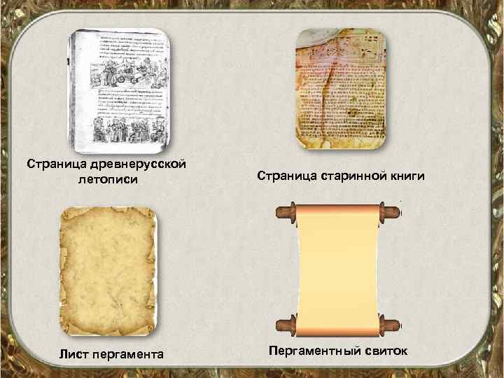Страница древнерусской летописи Лист пергамента Страница старинной книги Пергаментный свиток 