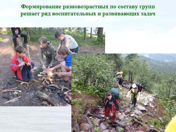 Формирование разновозрастных по составу групп решает ряд воспитательных и развивающих задач 