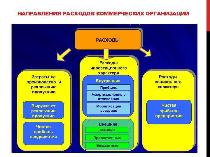 НАПРАВЛЕНИЯ РАСХОДОВ КОММЕРЧЕСКИХ ОРГАНИЗАЦИЙ 