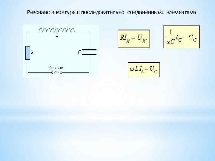 Резонанс в контуре с последовательно соединенными элементами 