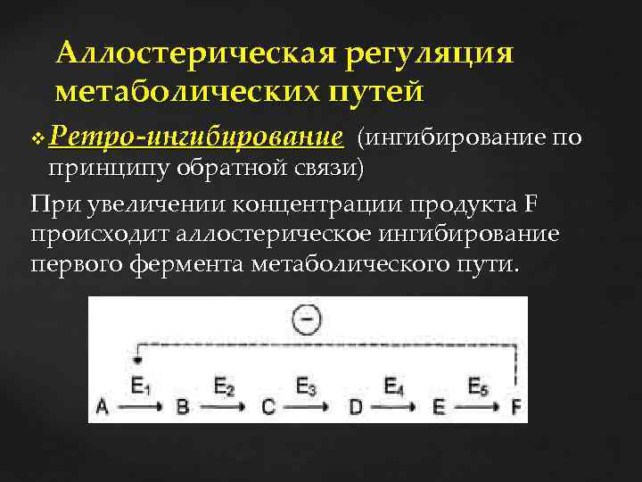 Аллостерическая регуляция активности ферментов