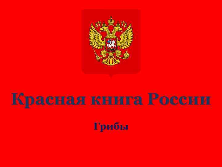 Красная книга России Грибы 