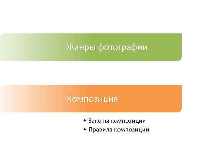 Жанры фотографии Композиция • Законы композиции • Правила композиции 