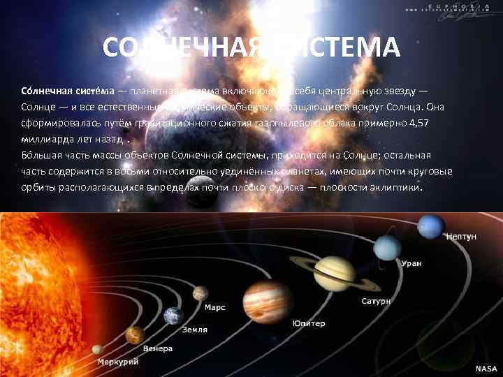 Презентация солнечной системы 4 класс