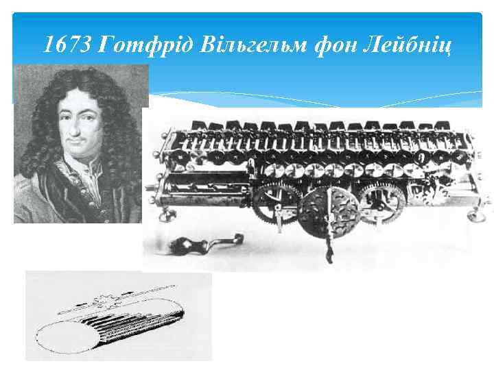 1673 Готфрід Вільгельм фон Лейбніц 