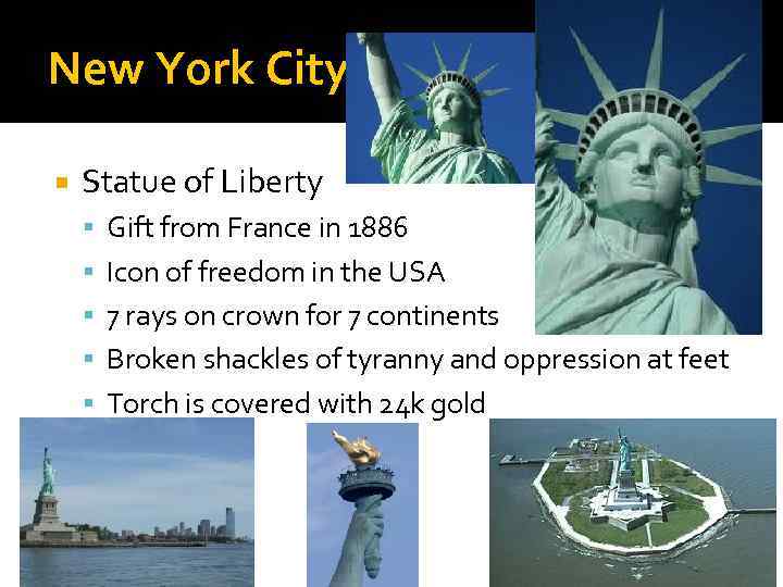 New York City Statue of Liberty Gift from France in 1886 Icon of freedom