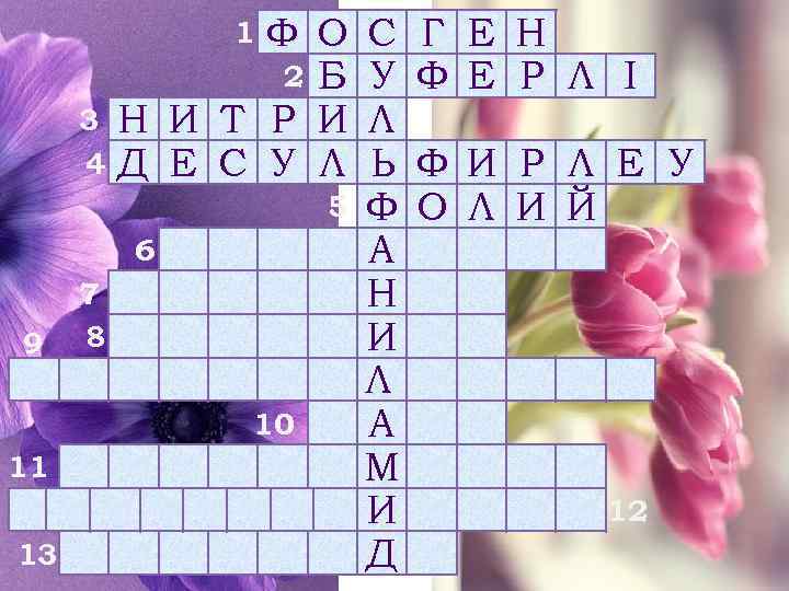 Ф О 2 Б Н И Т Р И Д Е С У Л