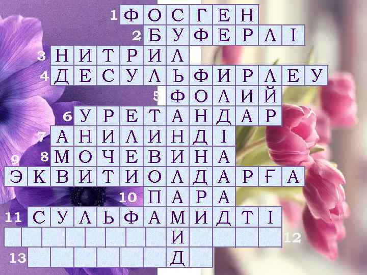 Ф О 2 Б Н И Т Р И Д Е С У Л