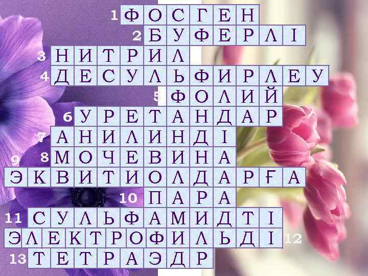 Ф О 2 Б Н И Т Р И Д Е С У Л