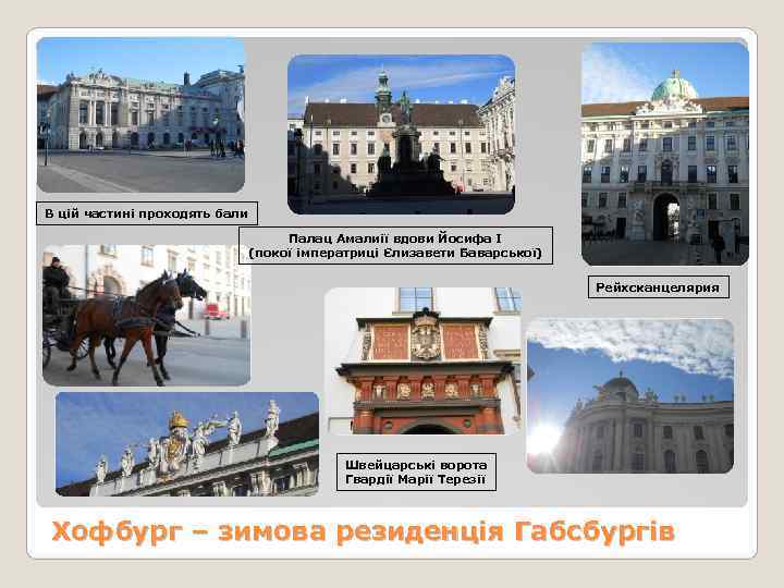 В цій частині проходять бали       Палац Амалиії вдови