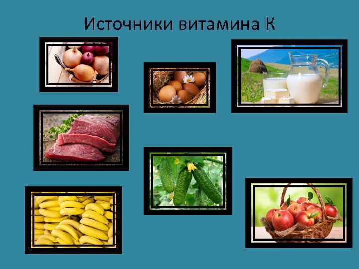 Источники витамина К 