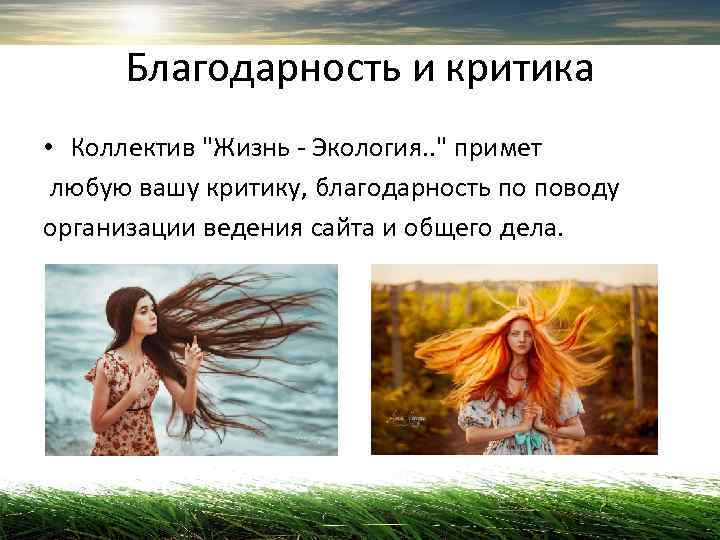  Благодарность и критика • Коллектив 