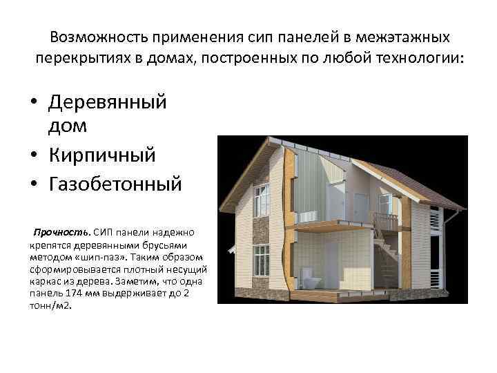   Возможность применения сип панелей в межэтажных  перекрытиях в домах, построенных по