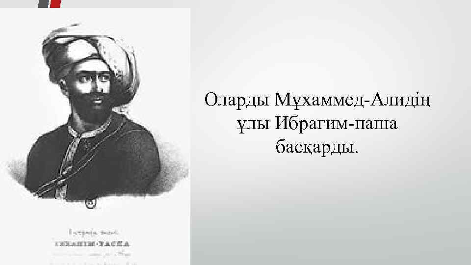 Оларды Мұхаммед-Алидiң  ұлы Ибрагим-паша  басқарды. 