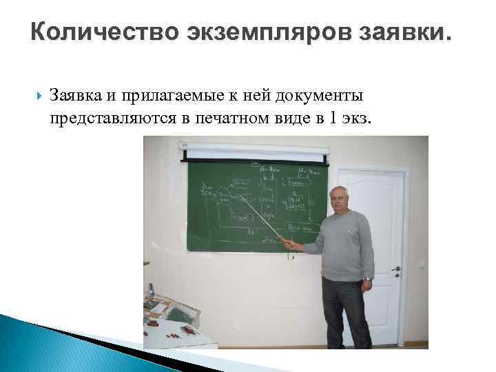 Количество экземпляров заявки. Заявка и прилагаемые к ней документы представляются в печатном виде Количество экземпляров заявки. Заявка и прилагаемые к ней документы представляются в печатном виде