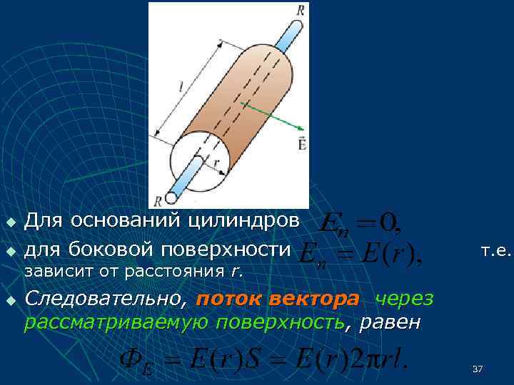 u  Для оснований цилиндров u  для боковой поверхности    т.