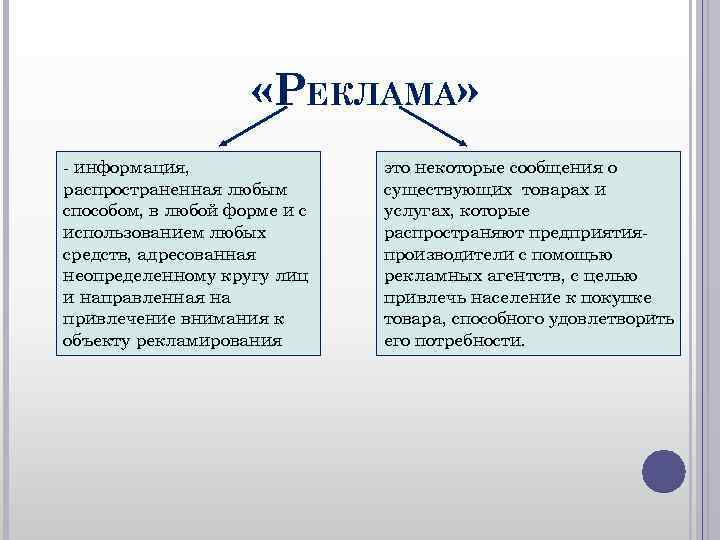«РЕКЛАМА» - информация, это некоторые сообщения о «РЕКЛАМА» - информация, это некоторые сообщения о