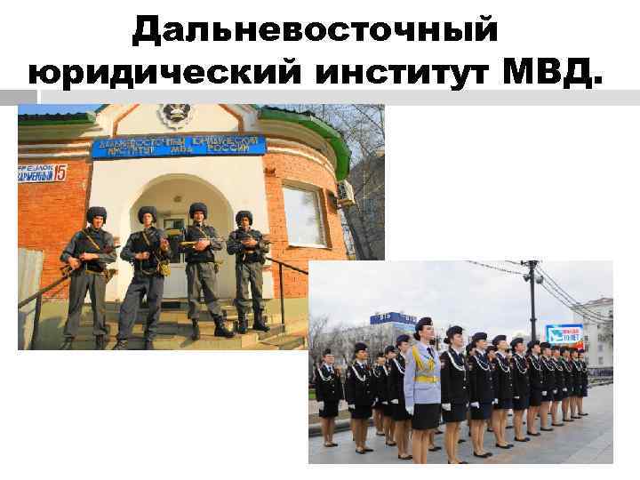   Дальневосточный юридический институт МВД. 