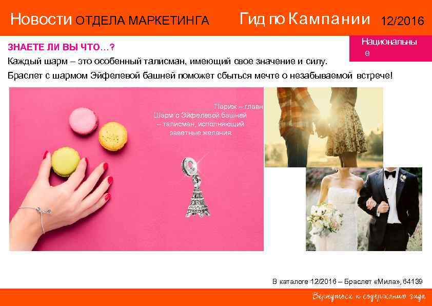 Новости ОТДЕЛА МАРКЕТИНГА Гид по Кампании 12/2016 Новости ОТДЕЛА МАРКЕТИНГА Гид по Кампании 12/2016