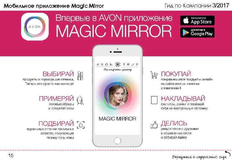 Мобильное приложение Magic Mirror  Гид по Кампании 3/2017 15 