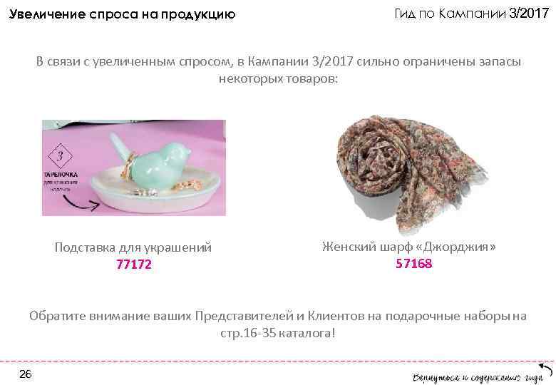 Увеличение спроса на продукцию     Гид по Кампании 3/2017  
