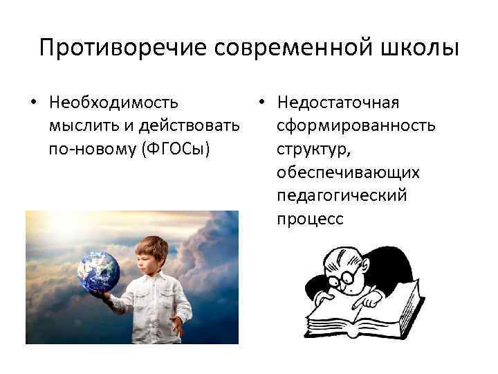 Противоречие современной школы • Необходимость   • Недостаточная  мыслить и действовать 