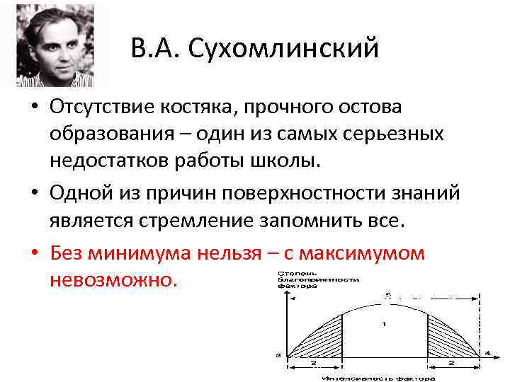   В. А. Сухомлинский • Отсутствие костяка, прочного остова  образования –
