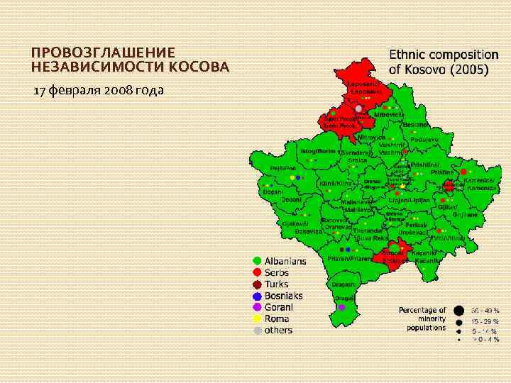 ПРОВОЗГЛАШЕНИЕ НЕЗАВИСИМОСТИ КОСОВА 17 февраля 2008 года 