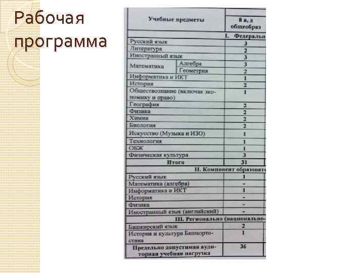 Рабочая программа 