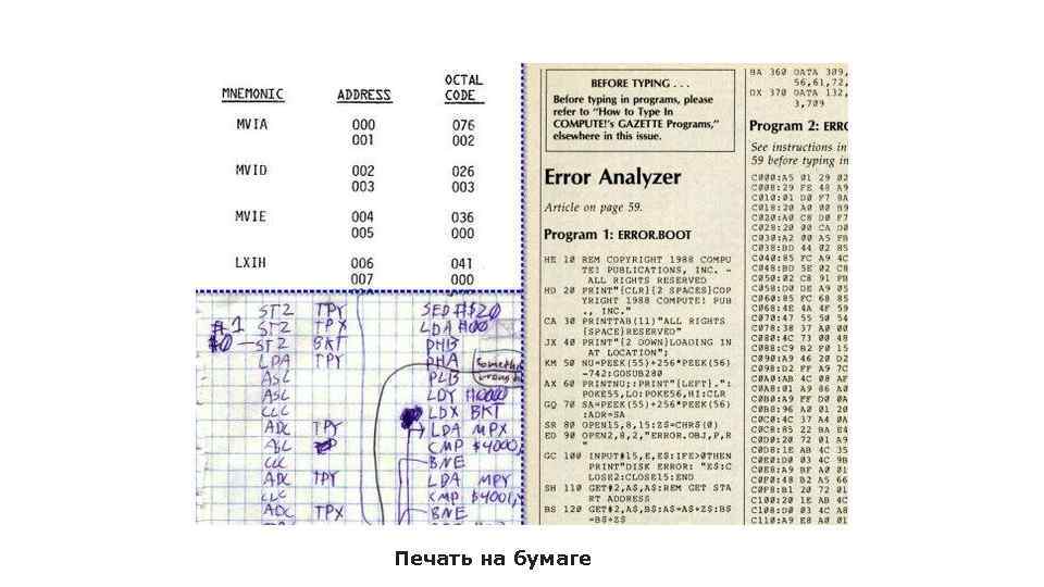 Печать на бумаге 