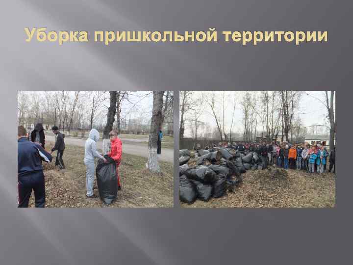 Уборка пришкольной территории 