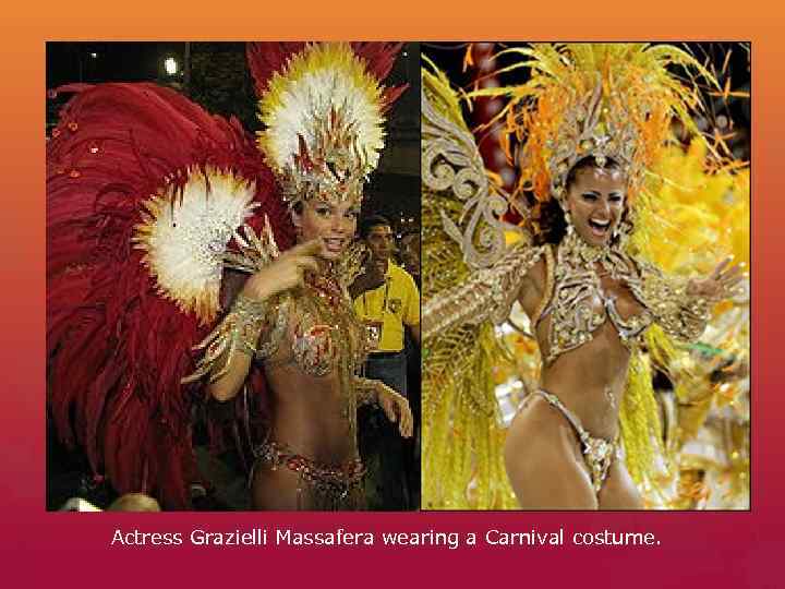 Actress Grazielli Massafera wearing a Carnival costume. 