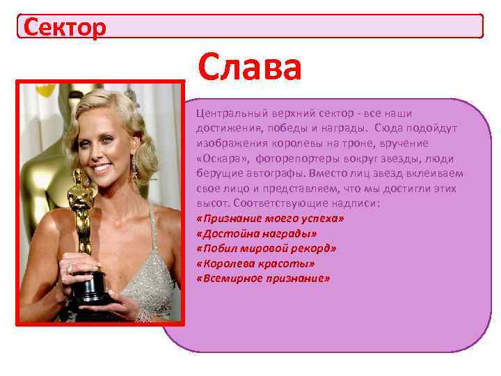 Сектор   Слава  Центральный верхний сектор - все наши  достижения, победы