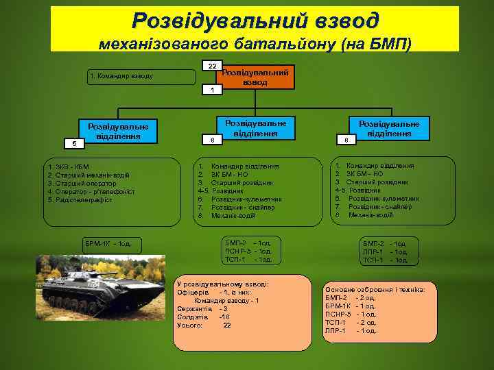     Розвідувальний взвод    механізованого батальйону (на БМП) 