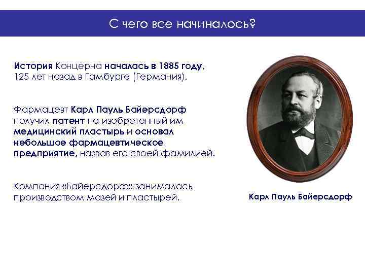    C чего все начиналось?  История Концерна началась в 1885 году,