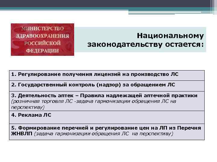        Национальному     законодательству остается: