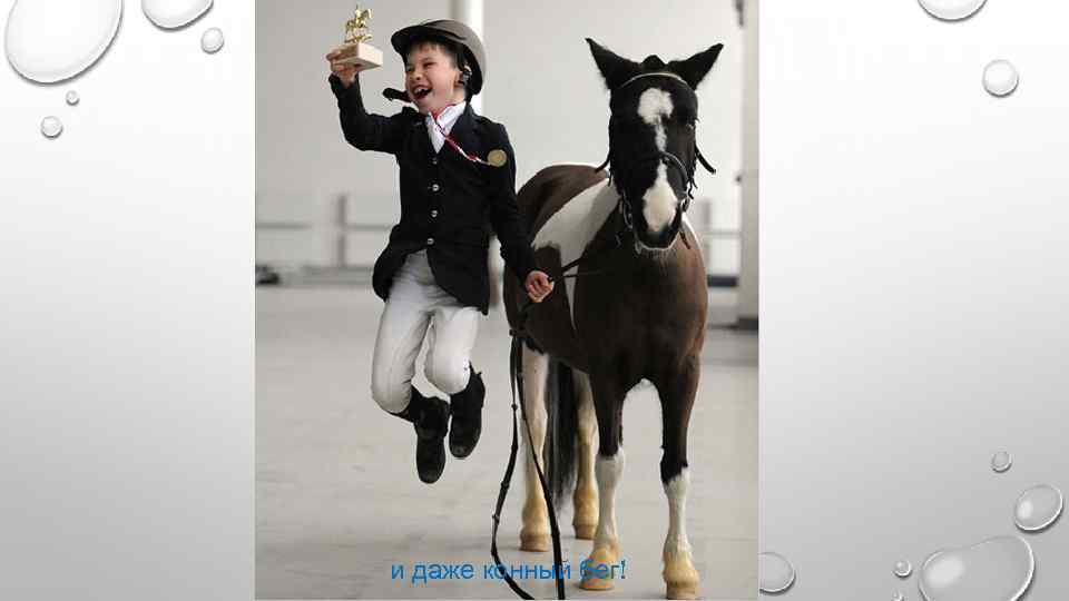 и даже конный бег! 