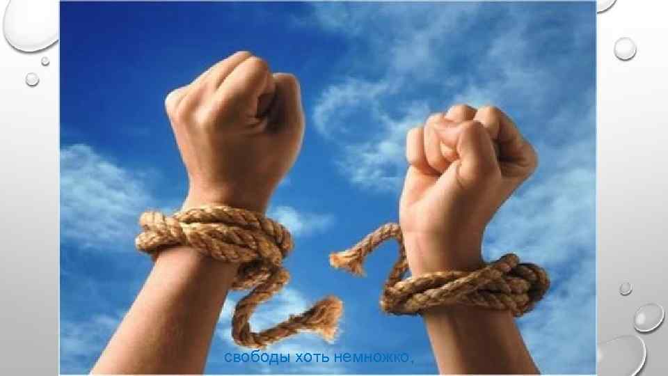 свободы хоть немножко, 