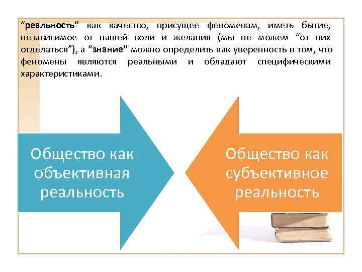 “реальность” как качество,  присущее феноменам,  иметь бытие,  независимое от нашей воли