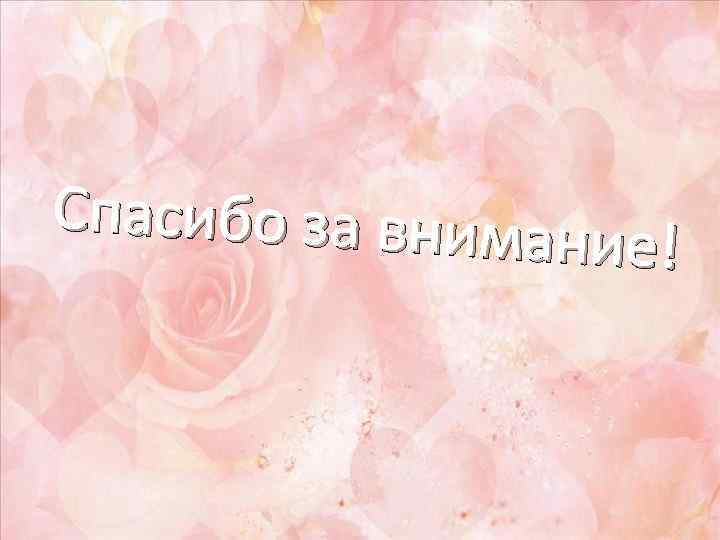 Спасибо за вниман    ие! 